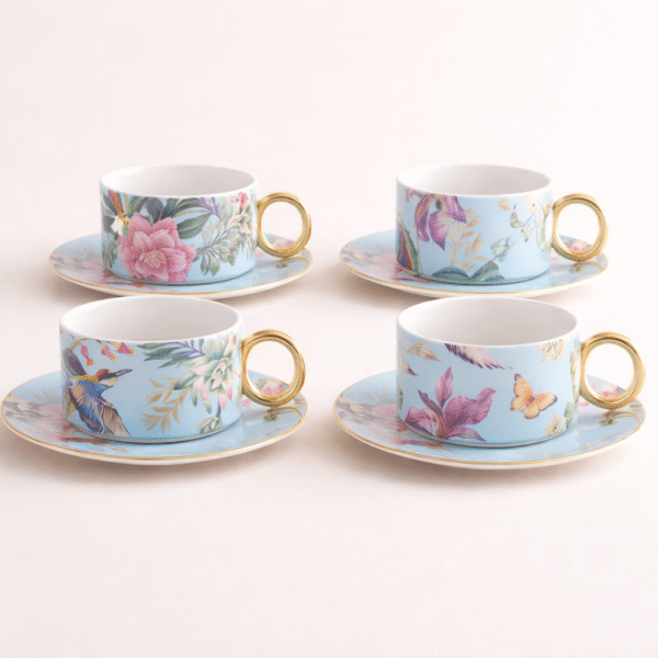 Mystical Macaw Bone China Tea Cup Saucer 4