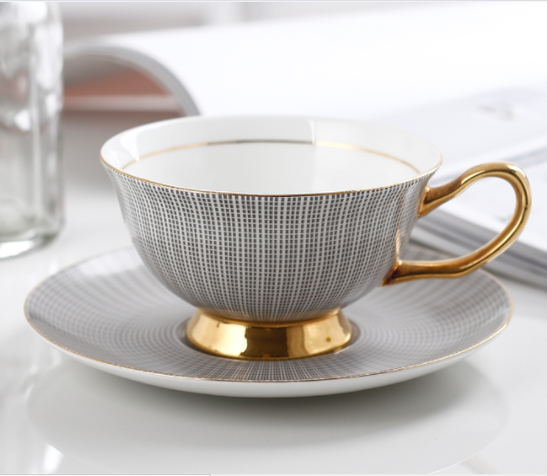Pin Stripes Bone China Cup Saucer