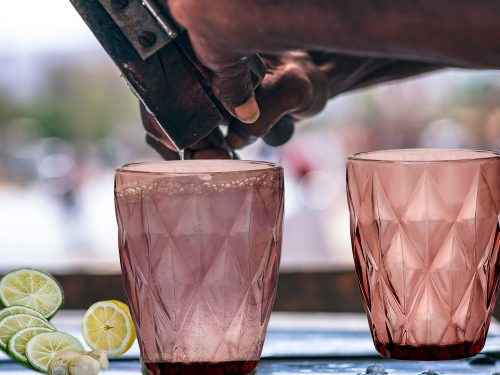 Magenta Tumbler Drinking Glass (SET -6)