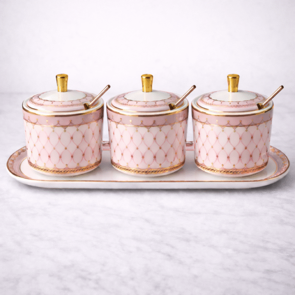 Country Leaf Ceramic Pickle Jar For Dining Table - Set of 3