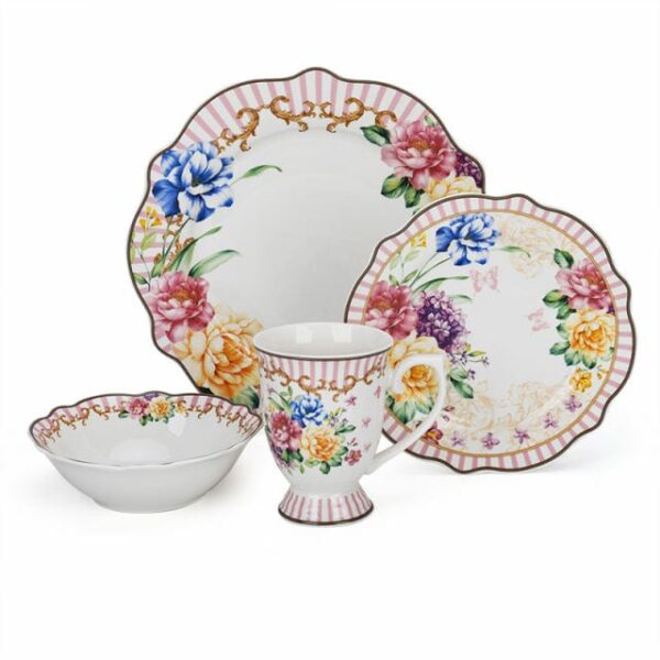 English Theme Luxury Dinner Set of 6